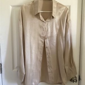 Silky with a bit of sheer blouse